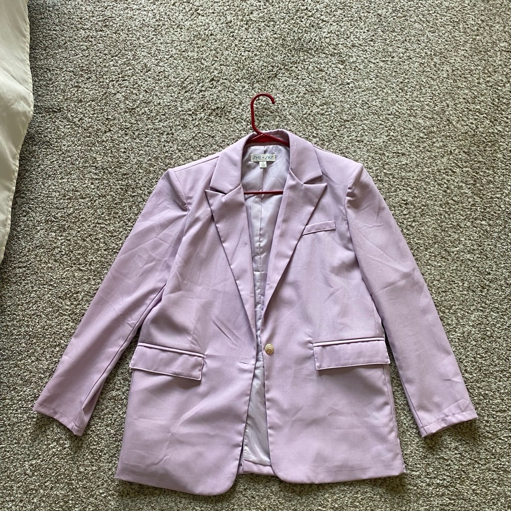 She + Sky Light Purple Blazer